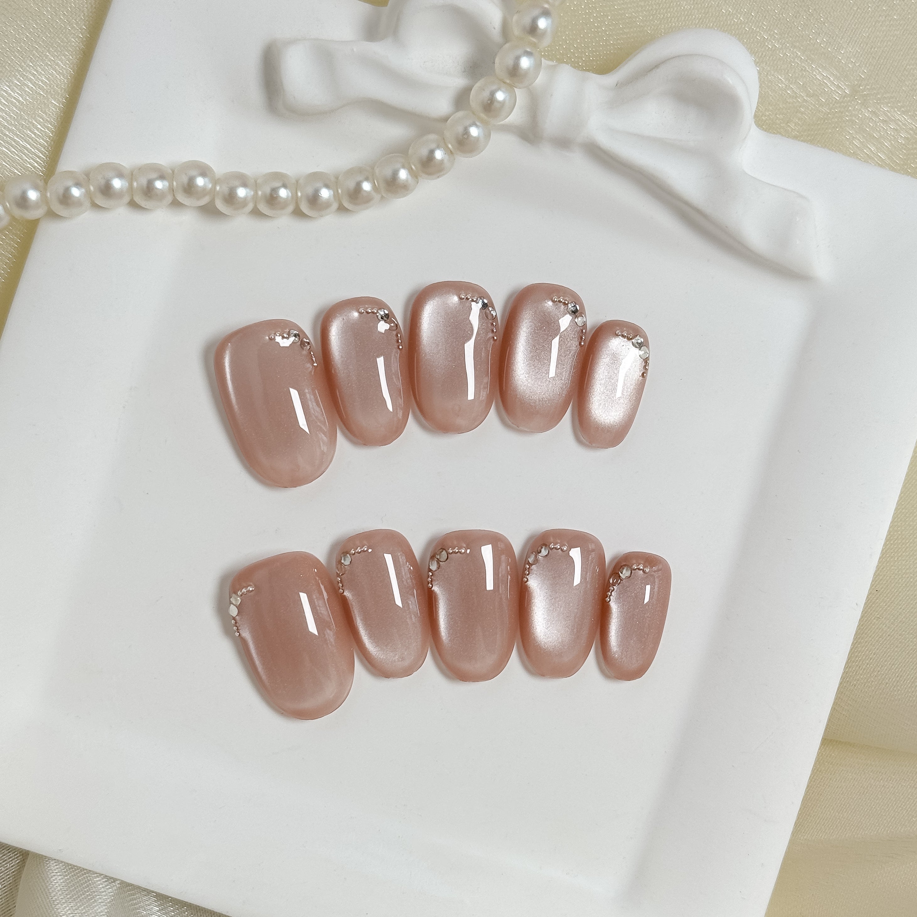 OUROBOROS シアーピンク×パールグロウネイル -F03