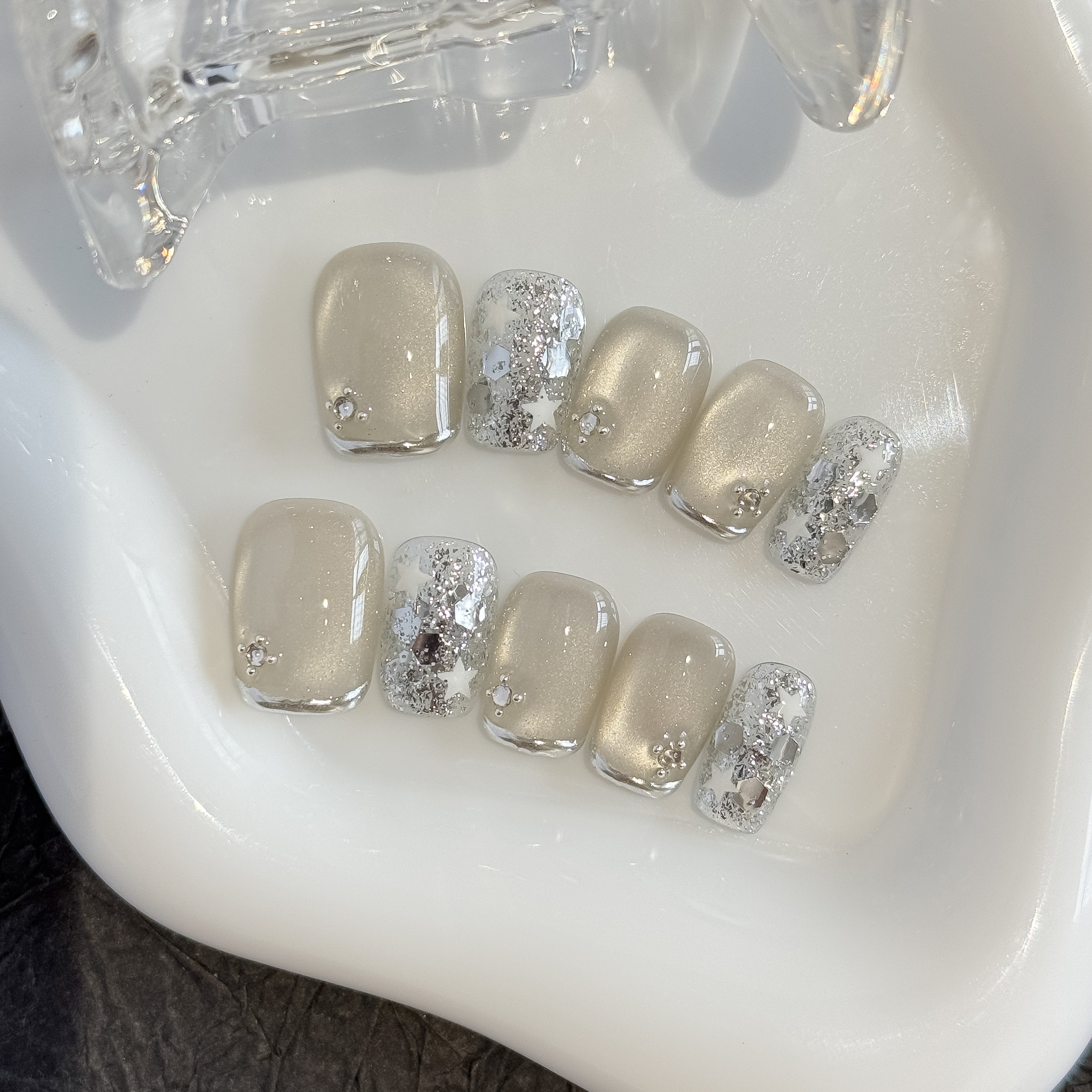 OUROBOROS シアー×スターグリッターネイル -F07