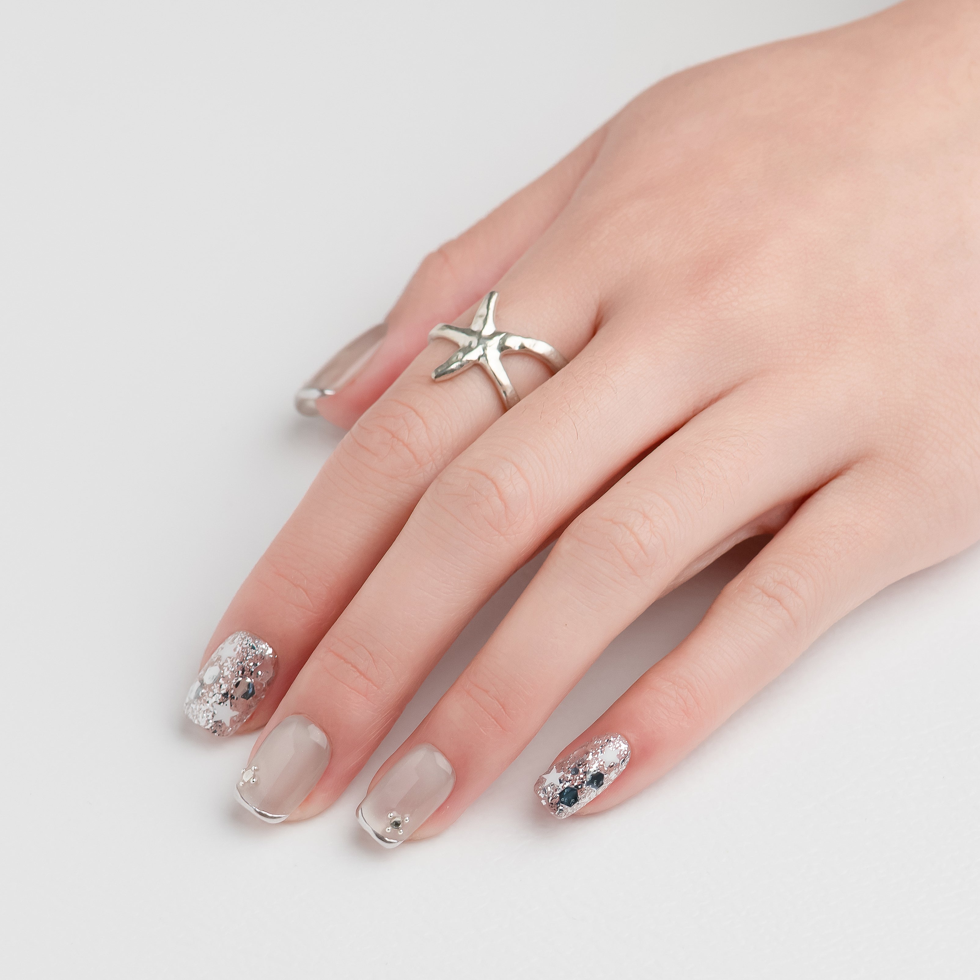 OUROBOROS シアー×スターグリッターネイル -F07