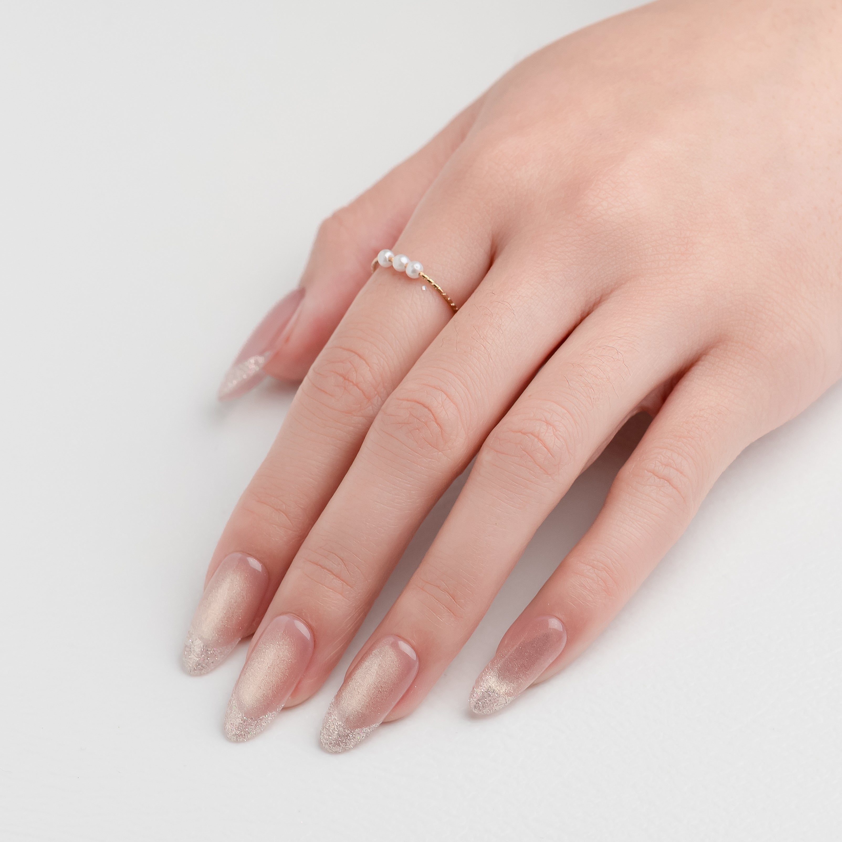 OUROBOROS ピンクラメグラデーションネイル- F08