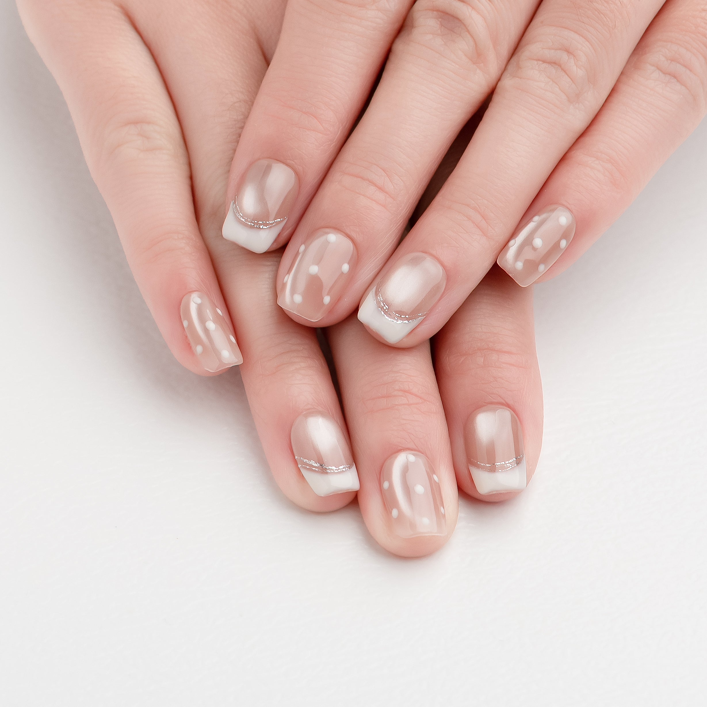 OUROBOROS ミルクブラウン×ドットネイル- F10