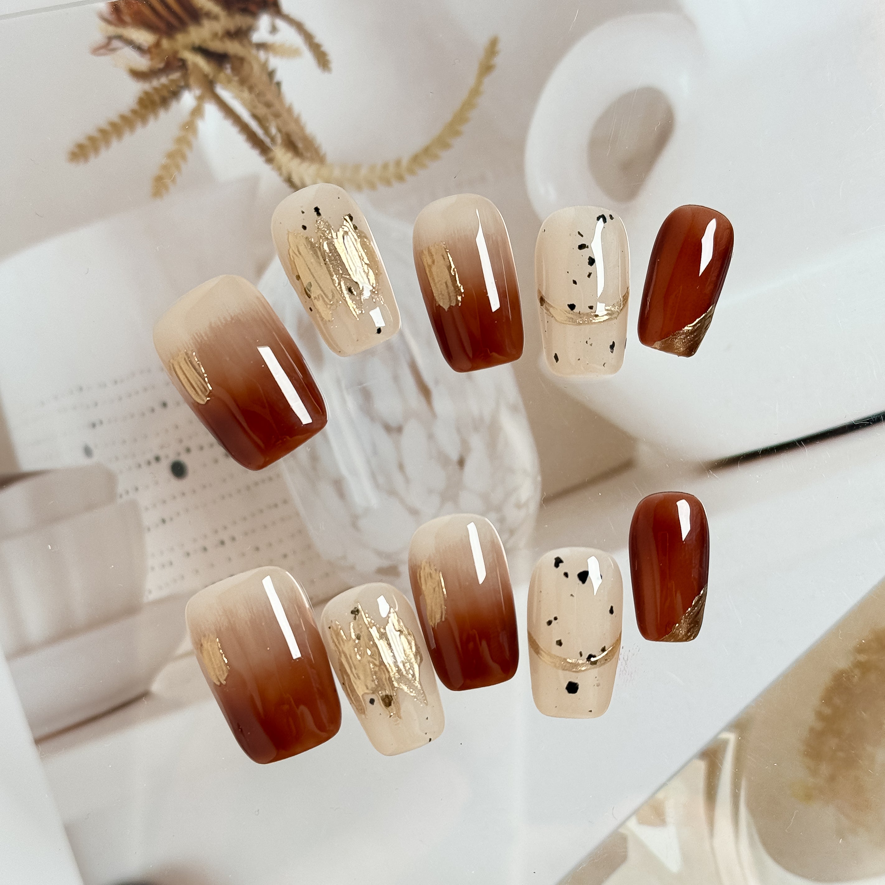 OUROBOROS ボルドー×ミルクニュアンスネイル- F12