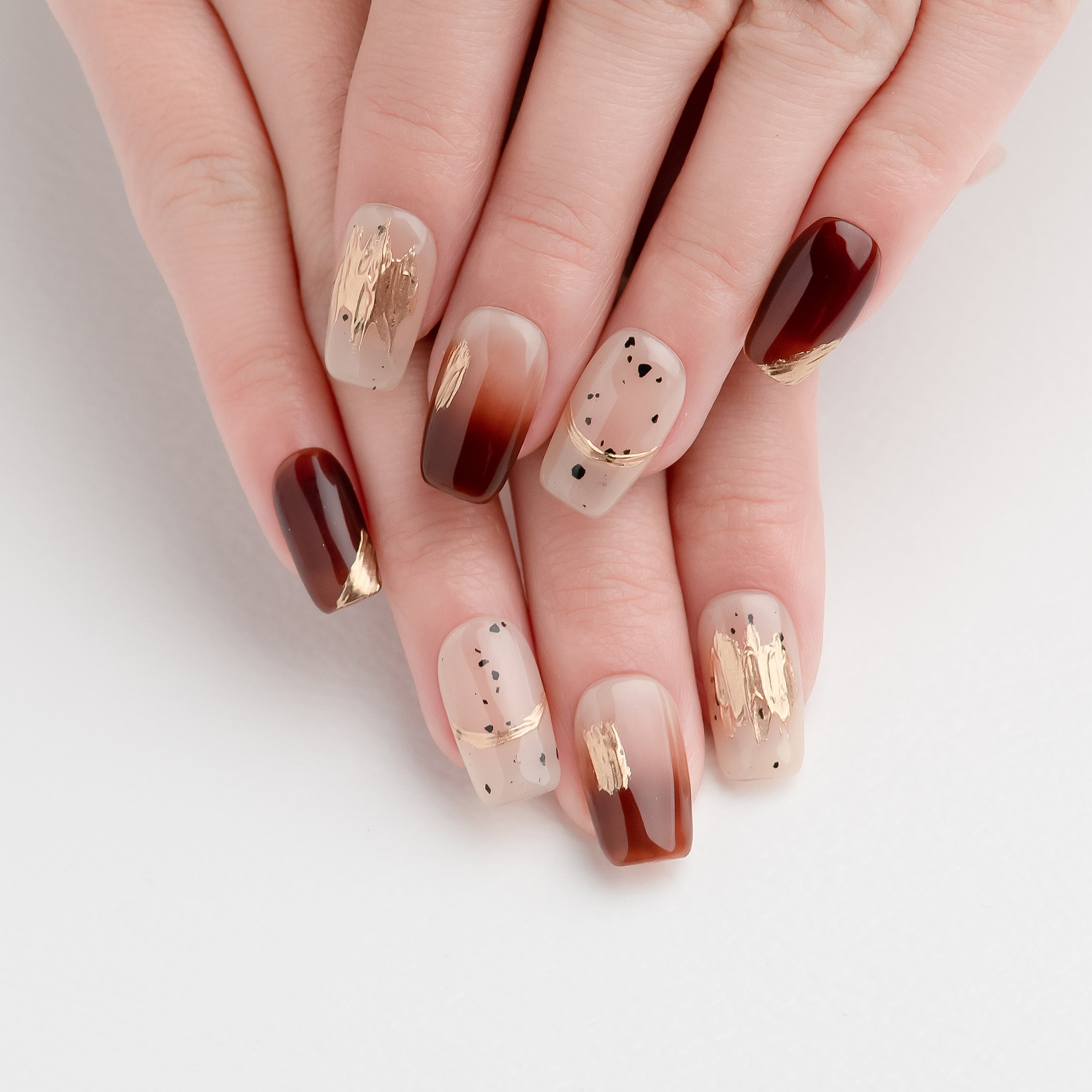 OUROBOROS ボルドー×ミルクニュアンスネイル- F12