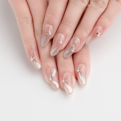 OUROBOROS ウェーブラインビジューネイル- F17