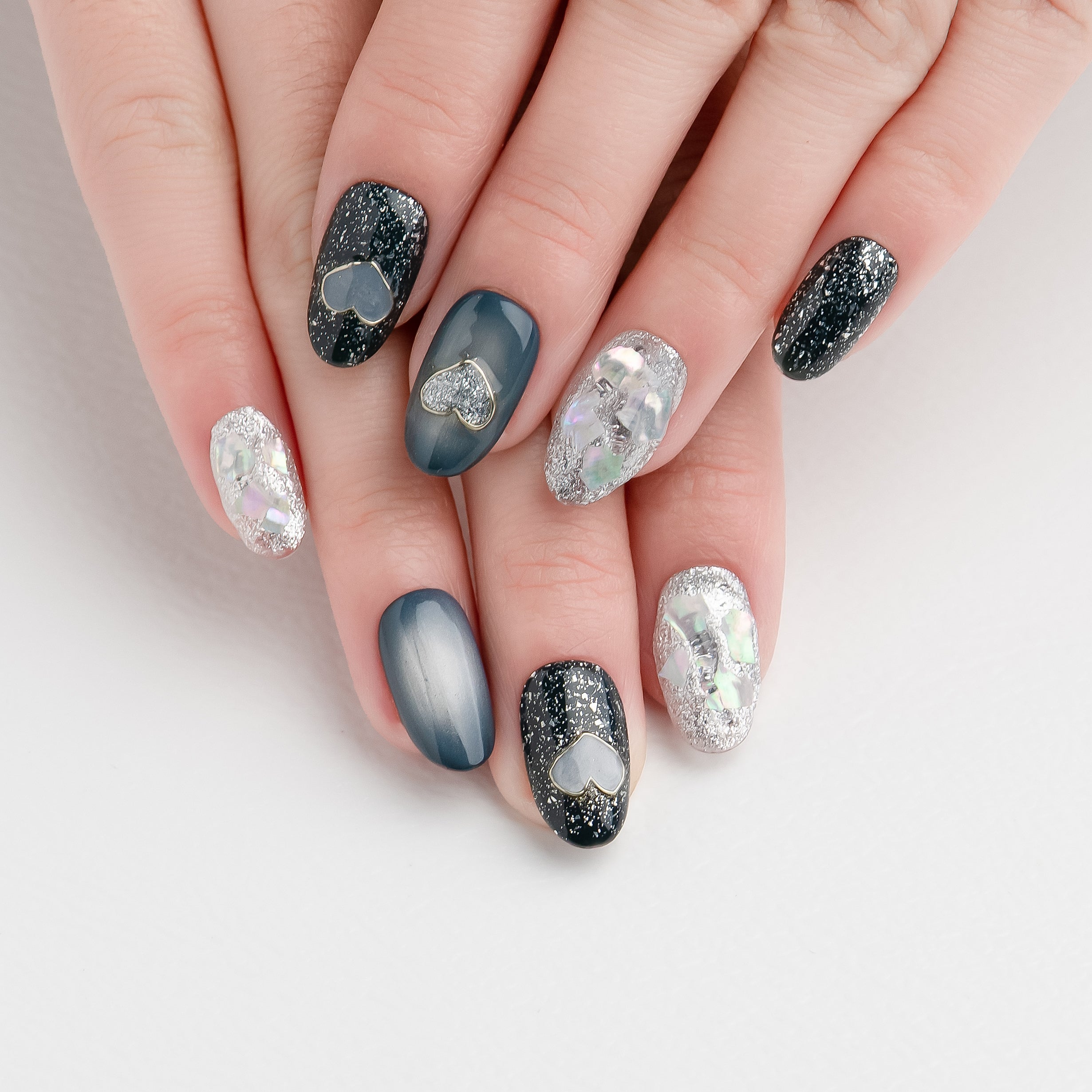 OUROBOROS ナイトハート グリッターネイルチップ -F30