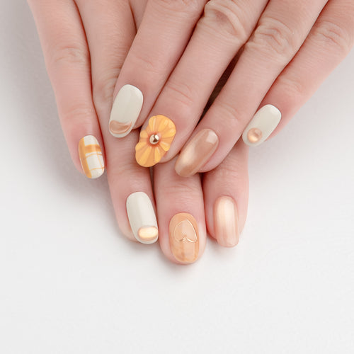 OUROBOROS イエローフラワーネイルチップ-F32